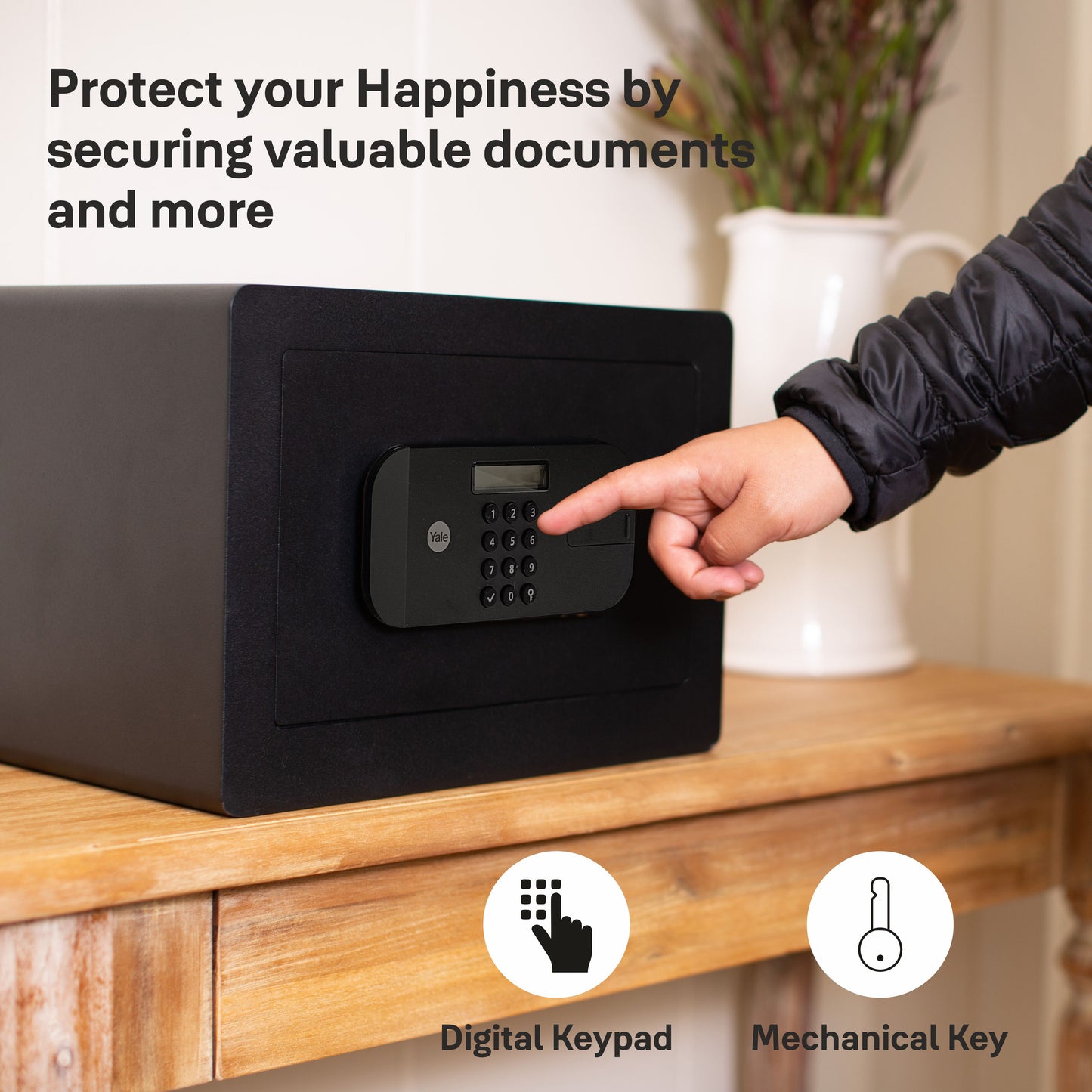 Yale YSEB/200/EB1 High Security Compact Digital Safe Locker PIN, Black
