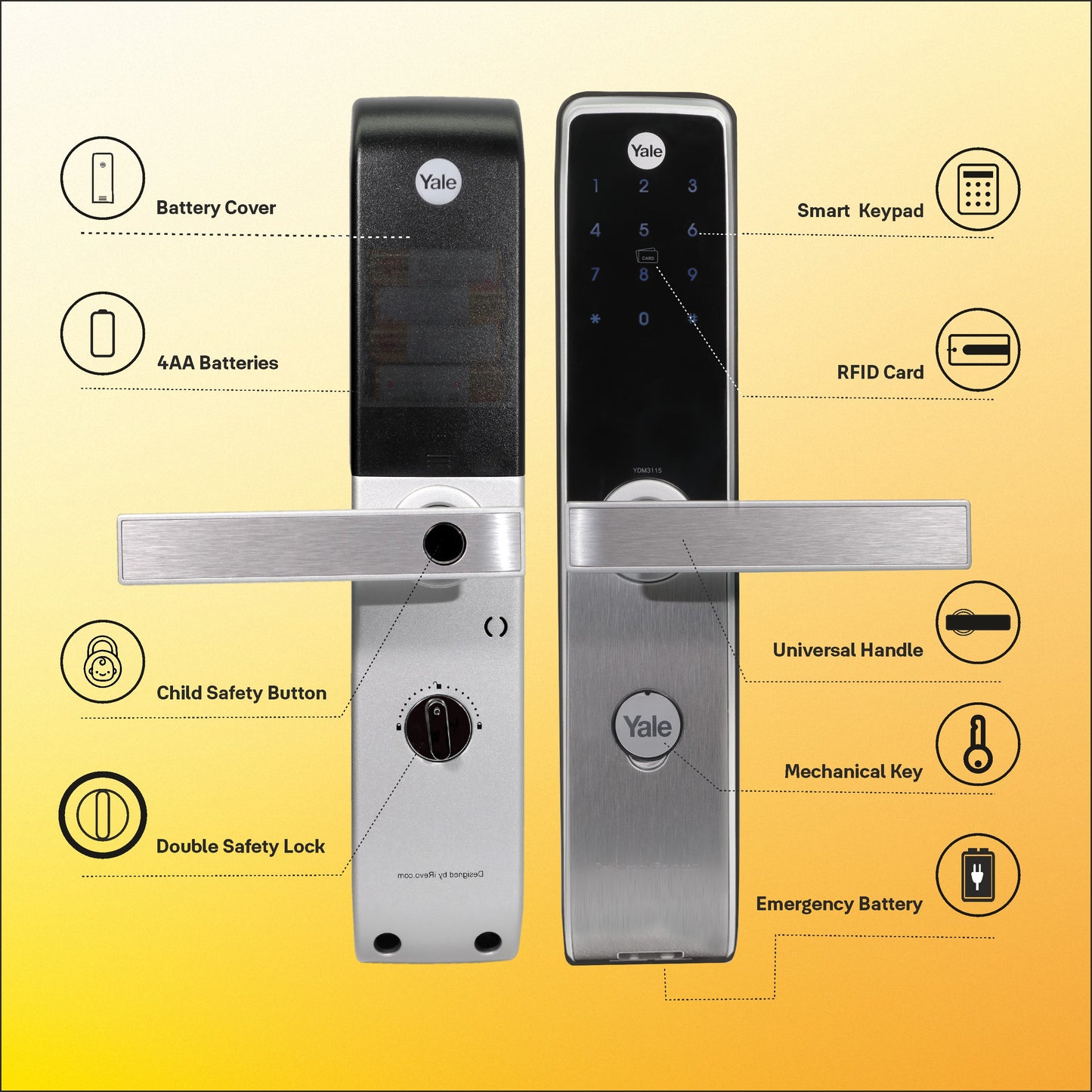 Yale YDM 3115 Smart Lock with RFID