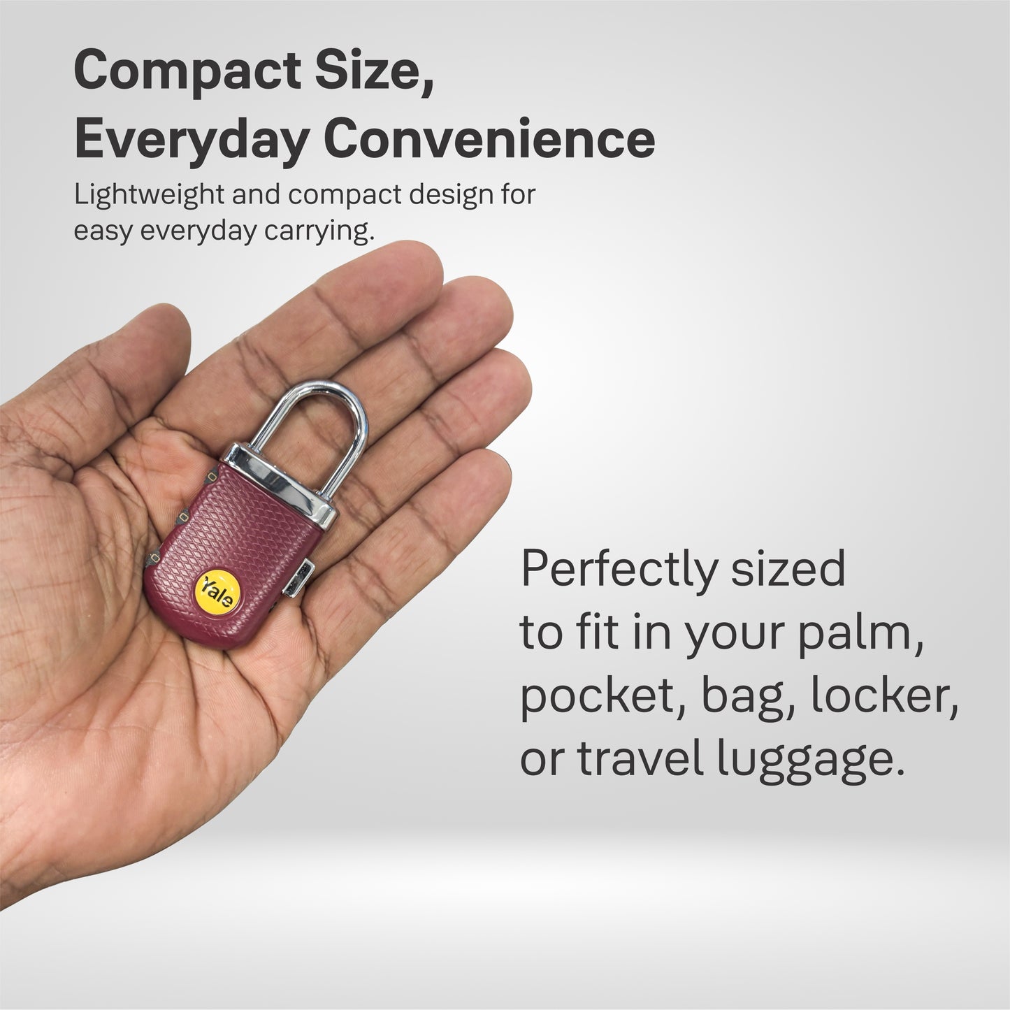 Yale gem combination luggage lock compact size