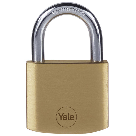 Y110B/40/122/1 Yale 40mm Brass Padlock with 3 Regular Keys (Brass Finish)