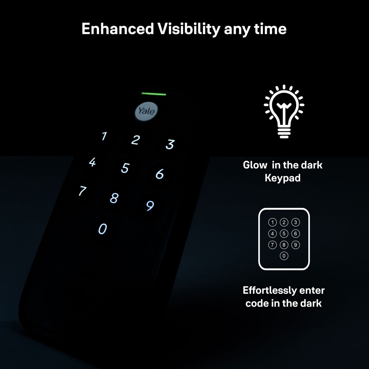 Yale Key Code Yale TYE Digital Lock, Black Color, with PIN and Manual Key – Yale India