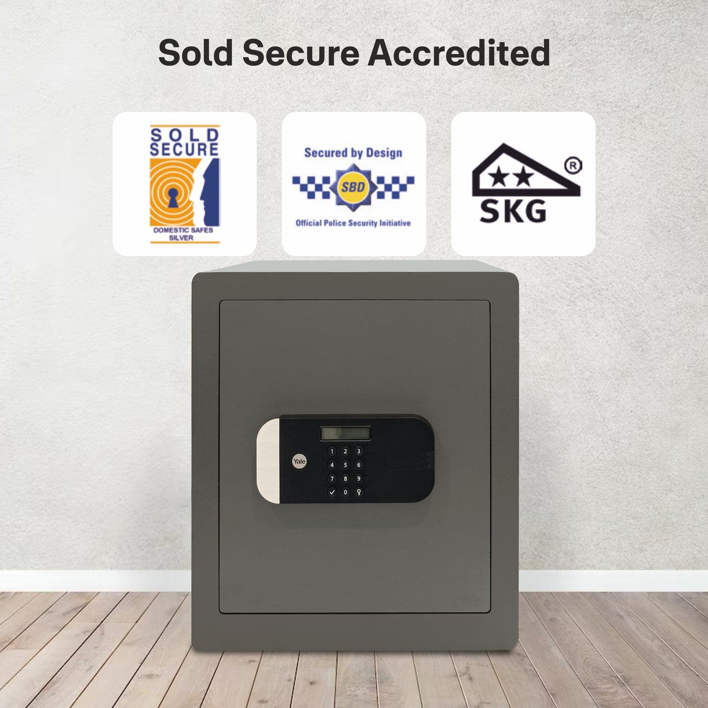 YSFM/400/EG1 Maximum Security Large Digital Locker with Fingerprint and Pin Access - Grey