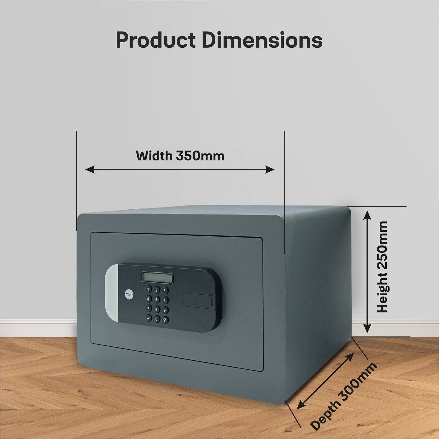 YSEM/250/EG1 Maximum Security Certified Safe Locker-Home, PIN, Grey