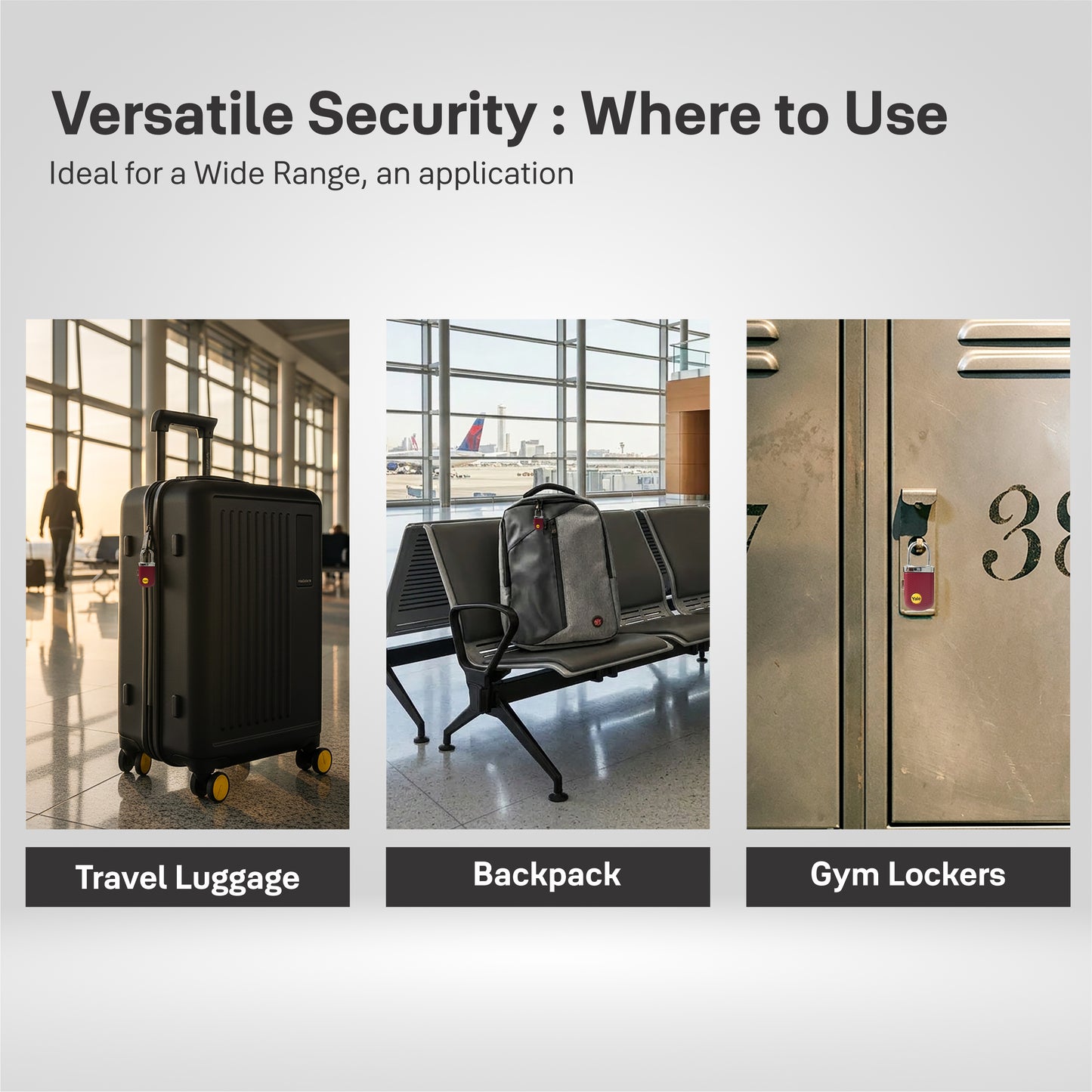 Yale gem combination luggage lock lifestyle