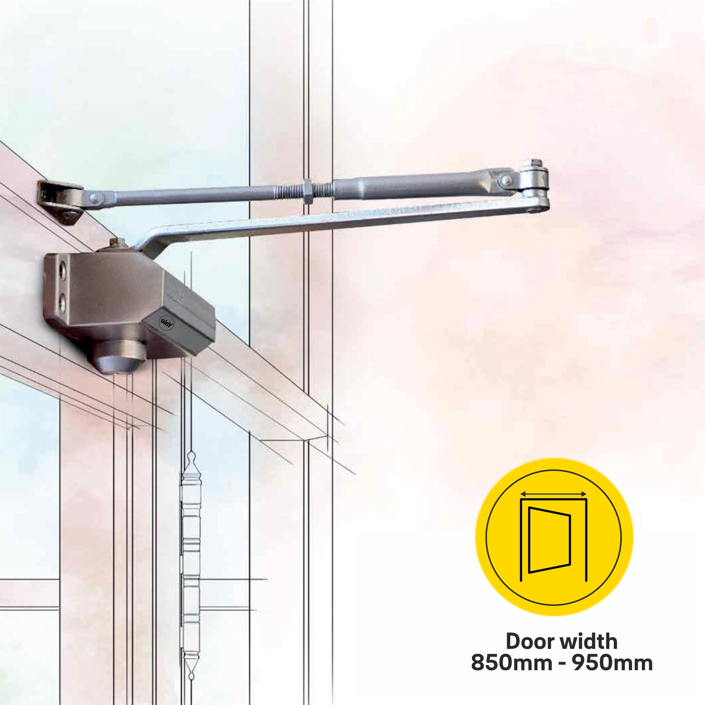 DCR 503 Door Closer EN Size 3, Silver.