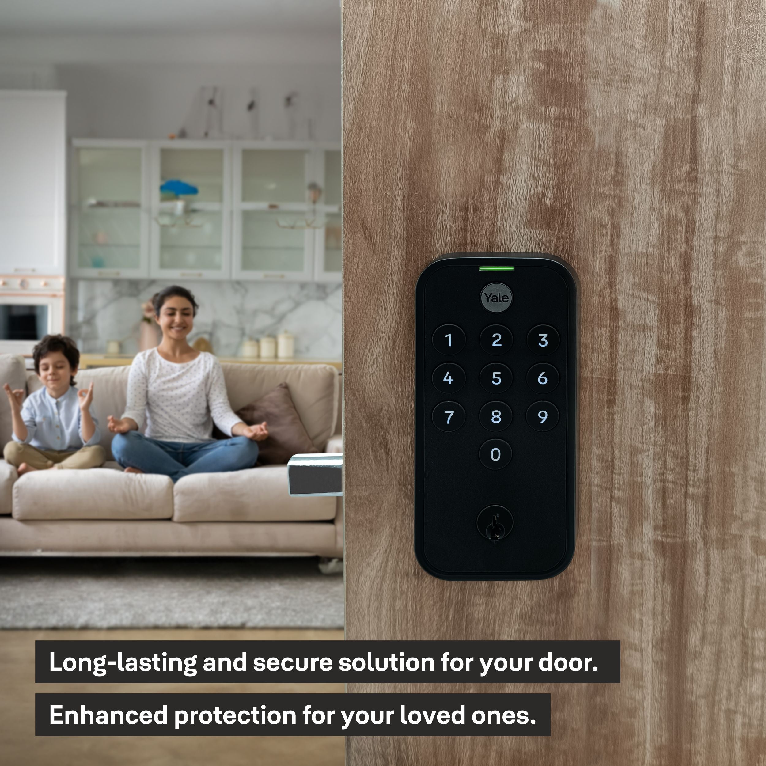 Yale TYE Digital Lock, Black Color, with PIN and Manual Key – Yale