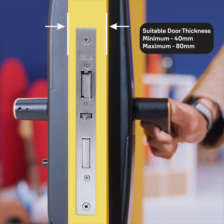 Multi Way Lock ByYou Mortise Smart Door Lock with 5 Way Unlocking Fingerprints, In-bu ...