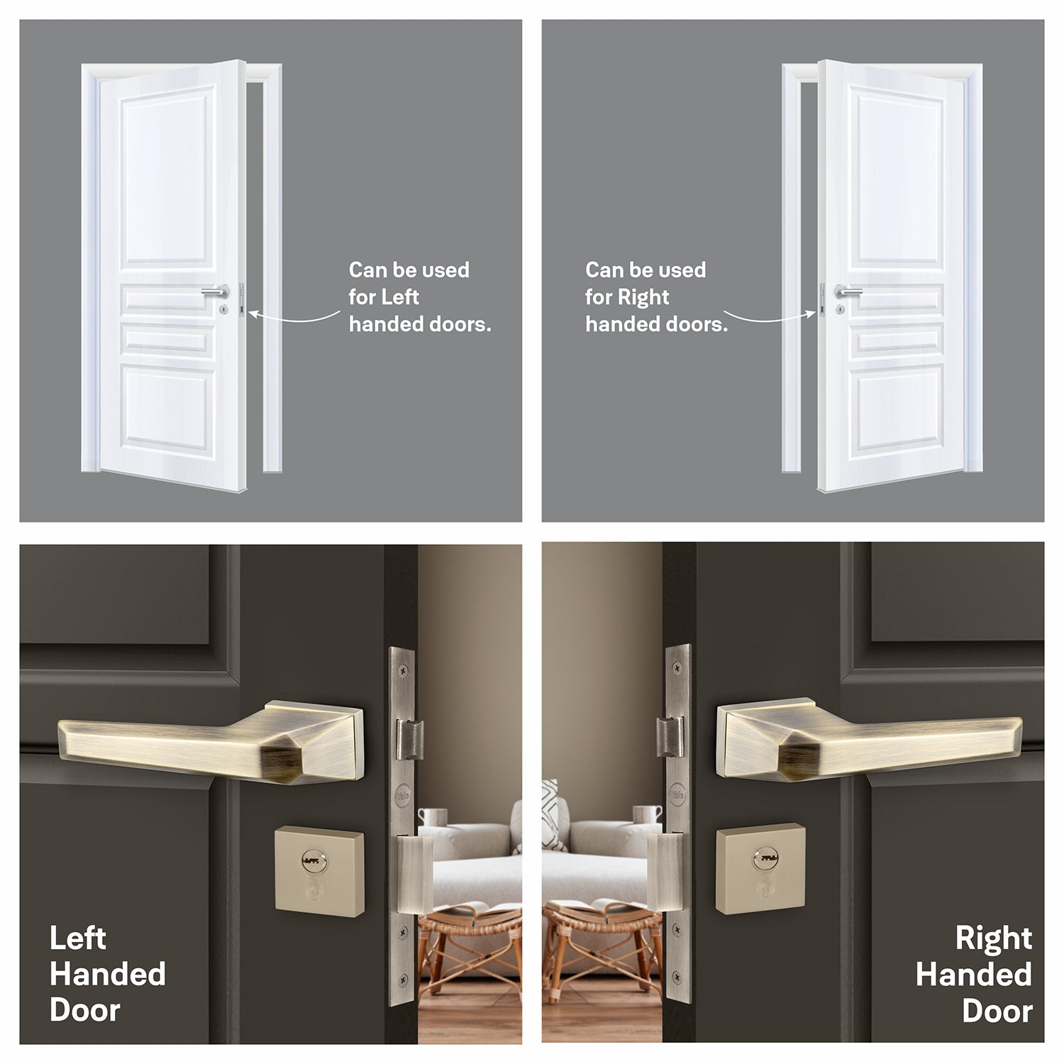 YMEL Lever handle and Mortise lock set