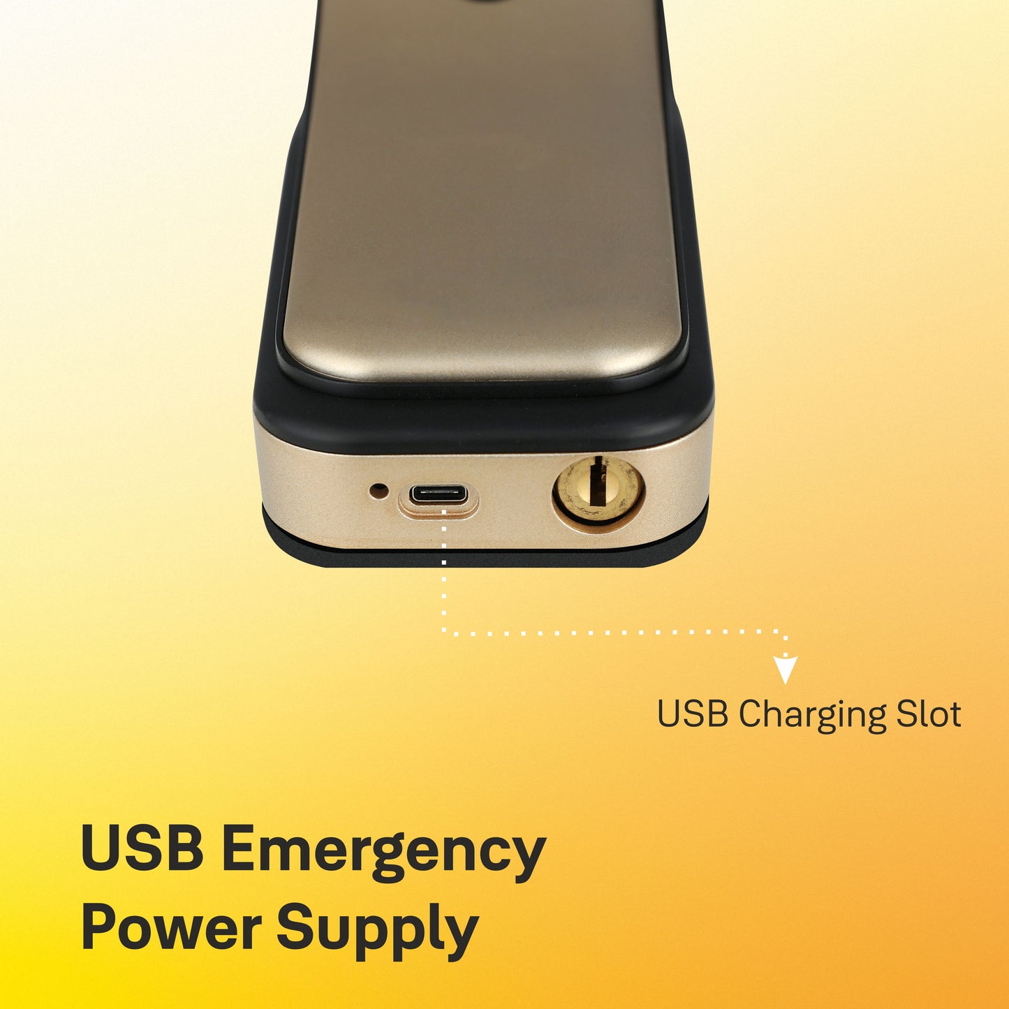 Yale Kyra Pro, Push Pull Smart Lock, with fingerprint, PIN, RFID, Manual Key, Gold