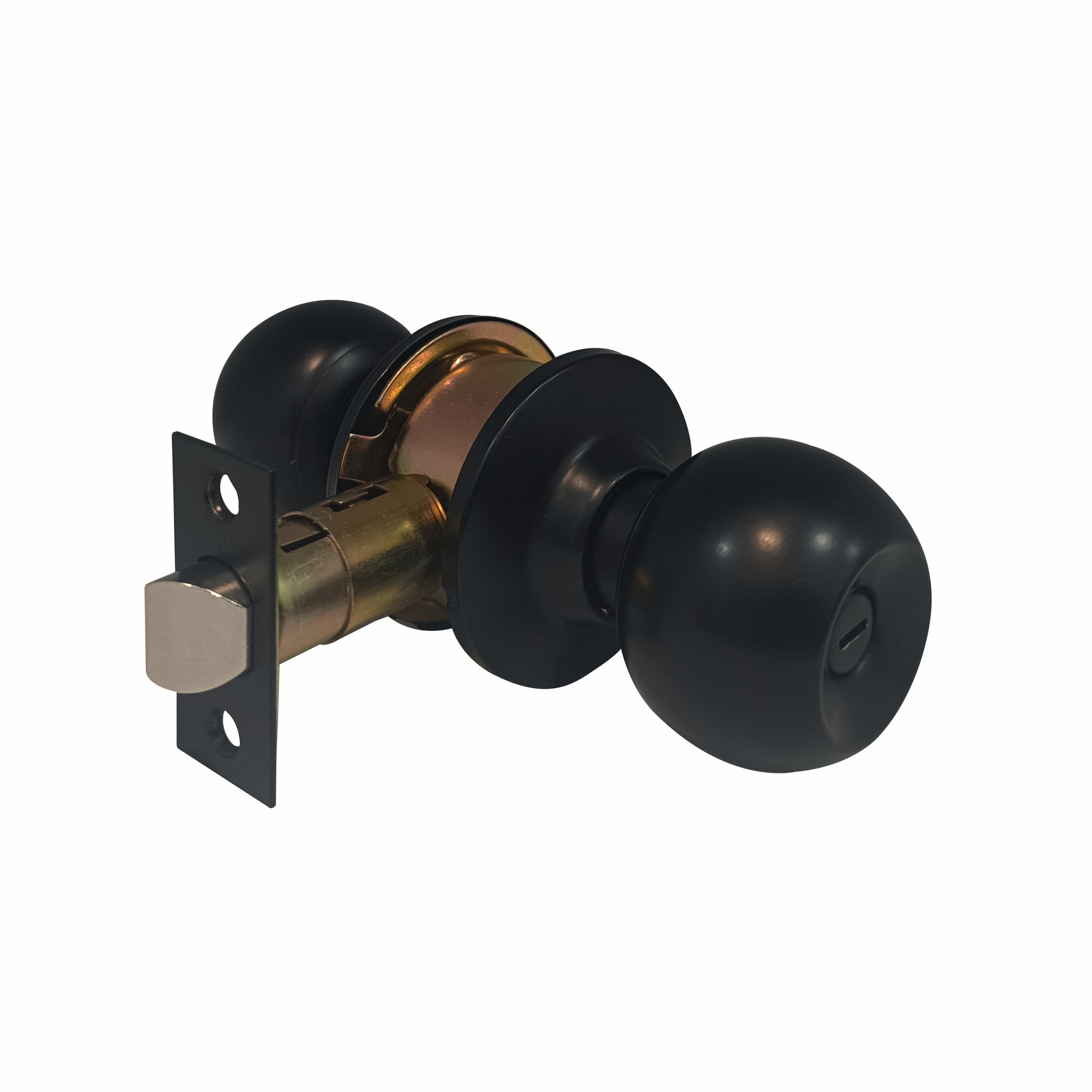 CA5122 US 19 Knobset 60/70mm Backset, Bathroom (without key) Black