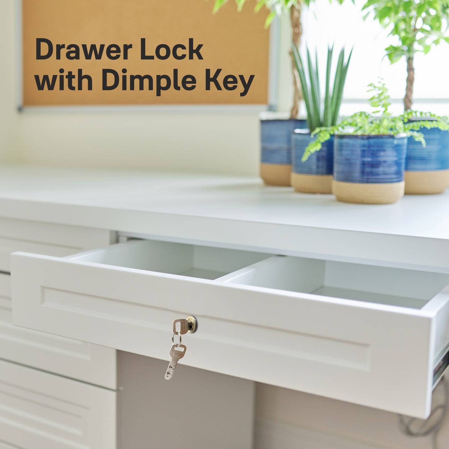 Yale Drawer Lock DRW Series 25mm | Stainless-steel Lock with Dimple Key | Reversible Keys | Deadbolt | Installed in Cupboards, Wardrobes & Wooden Furniture | Antique Brass Color