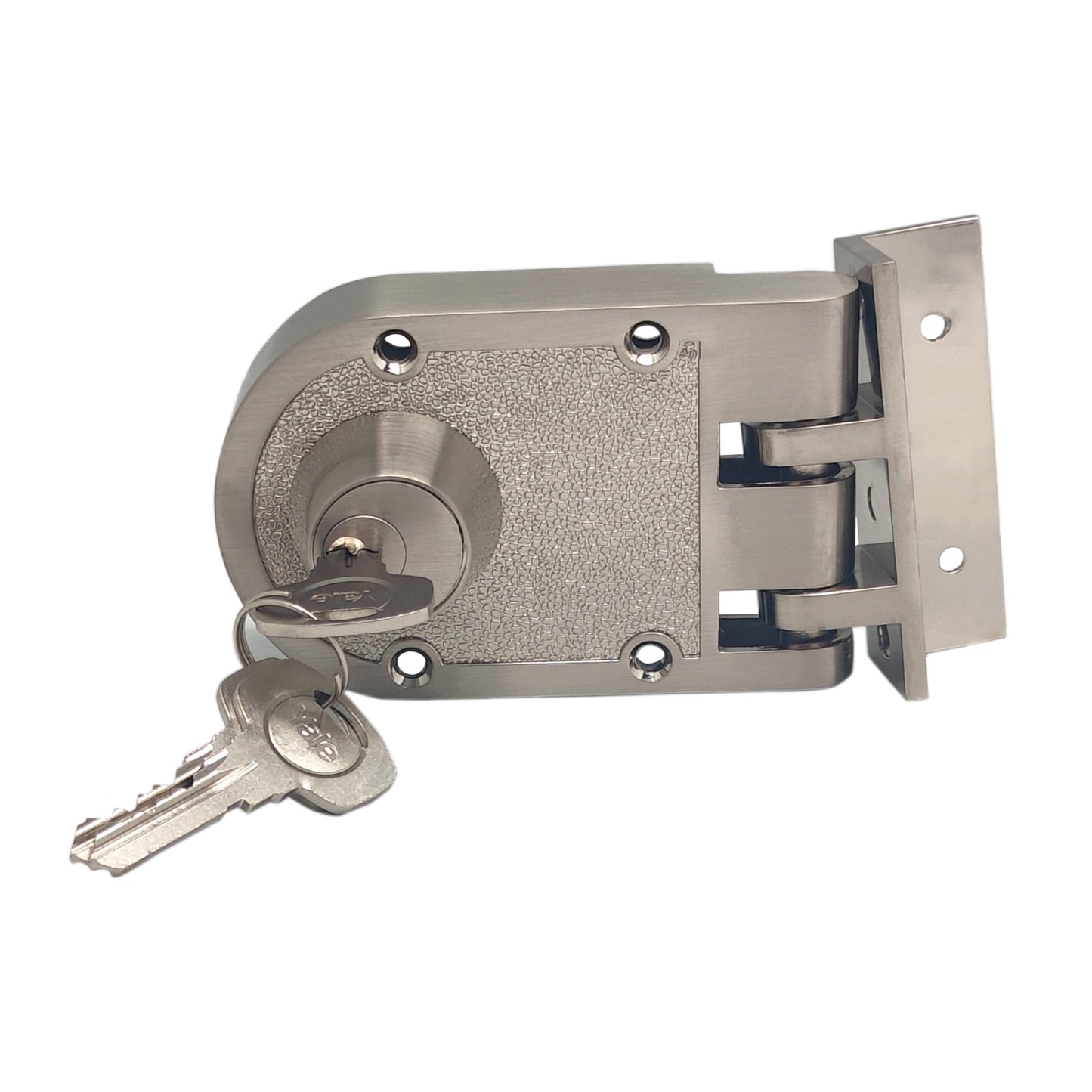 198 Vertical Bolt RIM Door Lock Both side keys, Regular Key, Satin Nickel