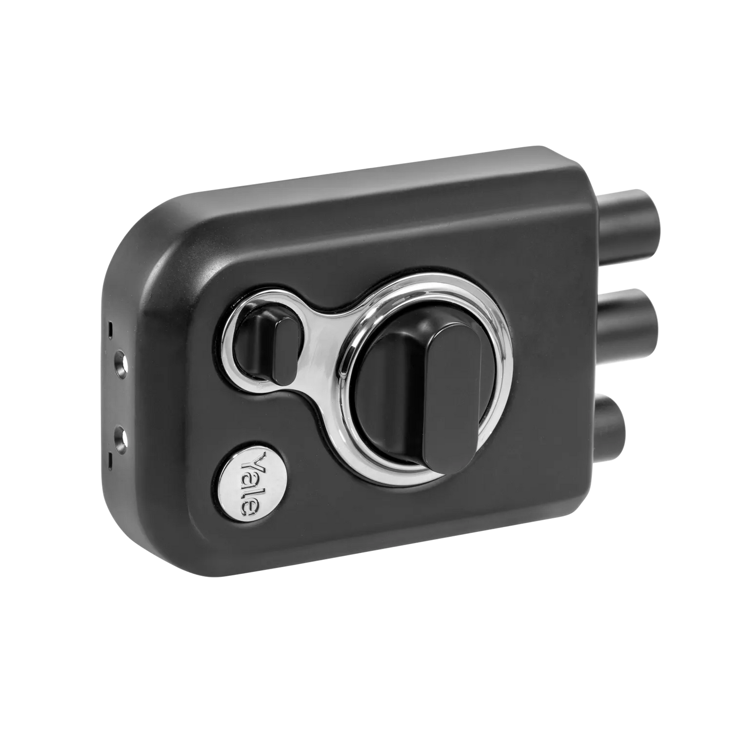 KRT-LB-TT-BM/BN Yale Katros Rimlock – Tribolt, 2 Deadbolts & 1 Latch Bolt, Thumbturn, 4 Dimple Keys (Black Matt and Black Nickel)