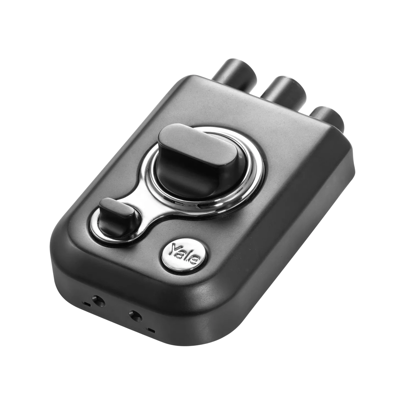 KRT-LB-TT-BM/BN Yale Katros Rimlock – Tribolt, 2 Deadbolts & 1 Latch Bolt, Thumbturn, 4 Dimple Keys (Black Matt and Black Nickel)