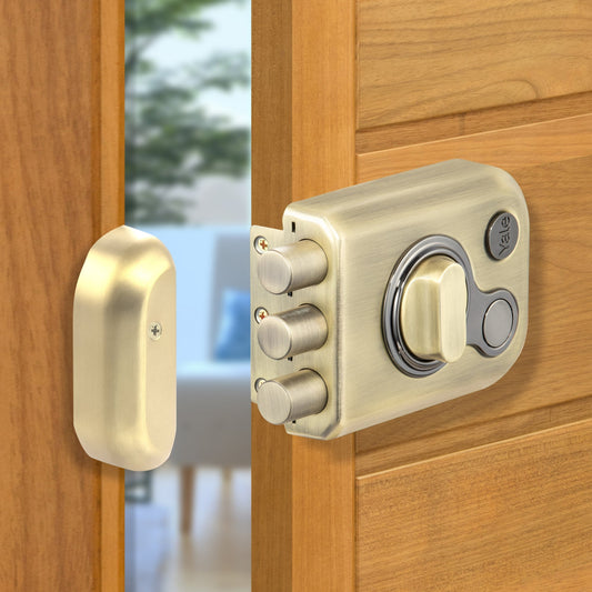 Yale Kratos RIM lock for main door in antique brass