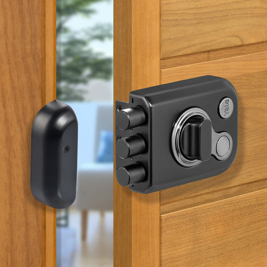 Yale Katros Rimlock KRT-3B-TT-BM/BN – Tribolt, 3 Deadbolts, Thumbturn, 4 Dimple Keys (Black Matt and Black Nickel)