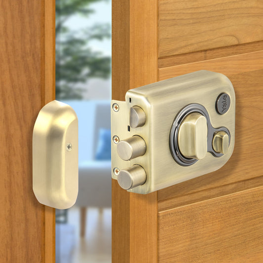 Yale Kratos RIM Lock for main Doors in antique brass lifestyle