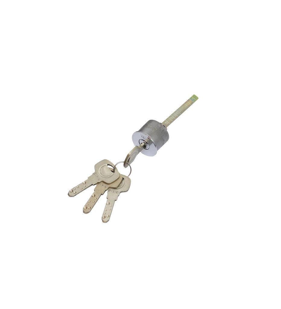 R601-DBTT, RIM Lock With Two Deadbolts, Knob Inside, Dimple Keys (4nos.), Silver