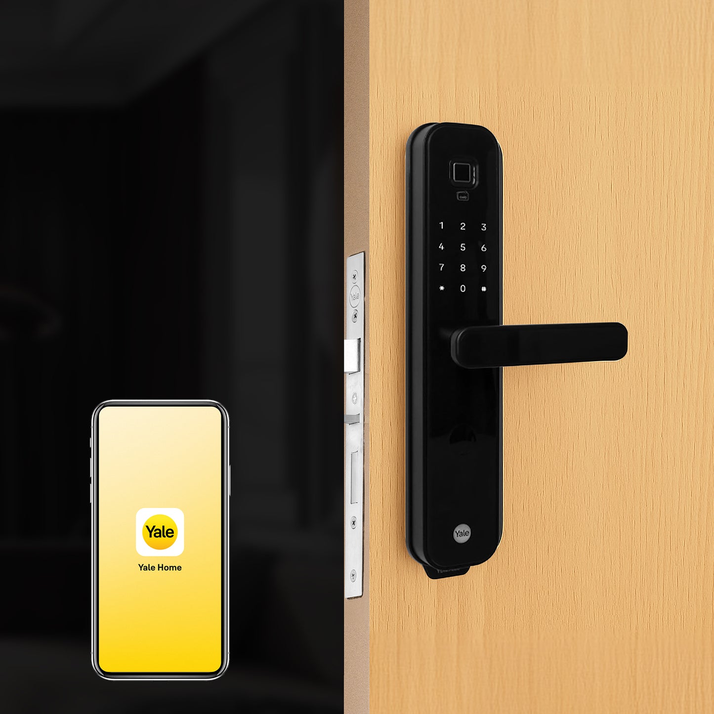 Yale YDM7220A Smart Lock with Fingerprint, PIN, RFID and Manual Key (Bluetooth Module and Wifi Bridge Included)