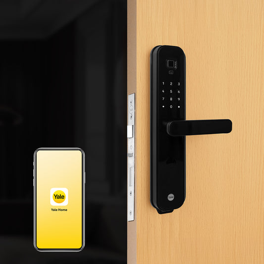 Yale YDM7220A Smart Lock with Fingerprint, PIN, RFID and Manual Key (Bluetooth Module and Wifi Bridge Included)
