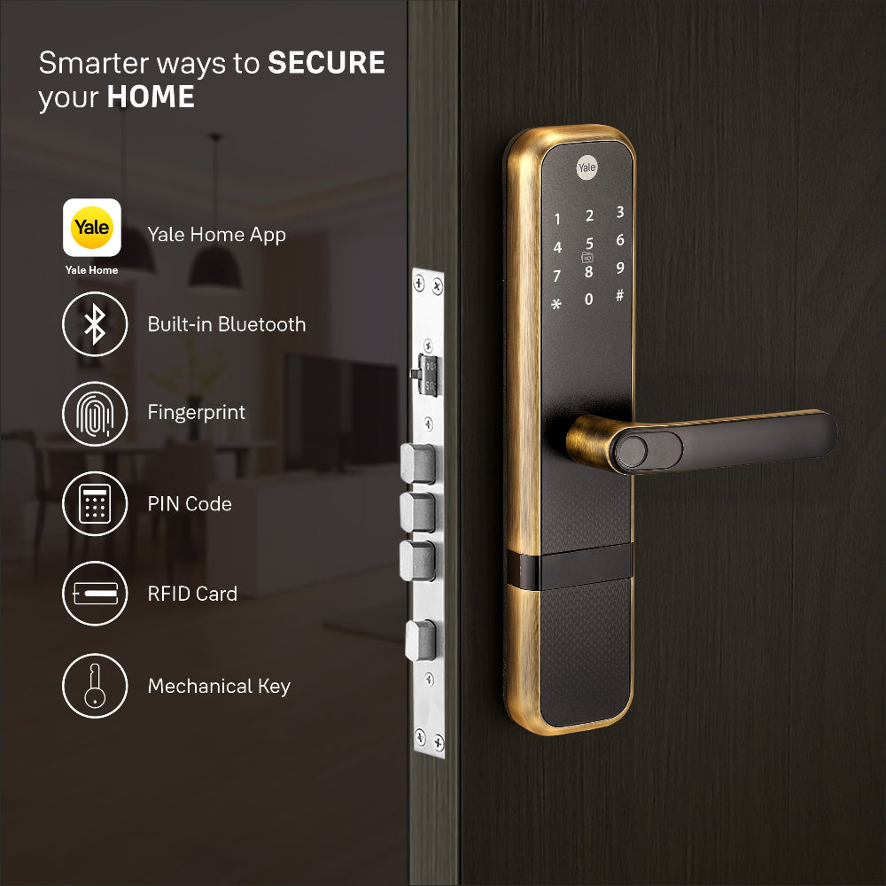 Yale Zuri Antique Bronze 5 way smart lock