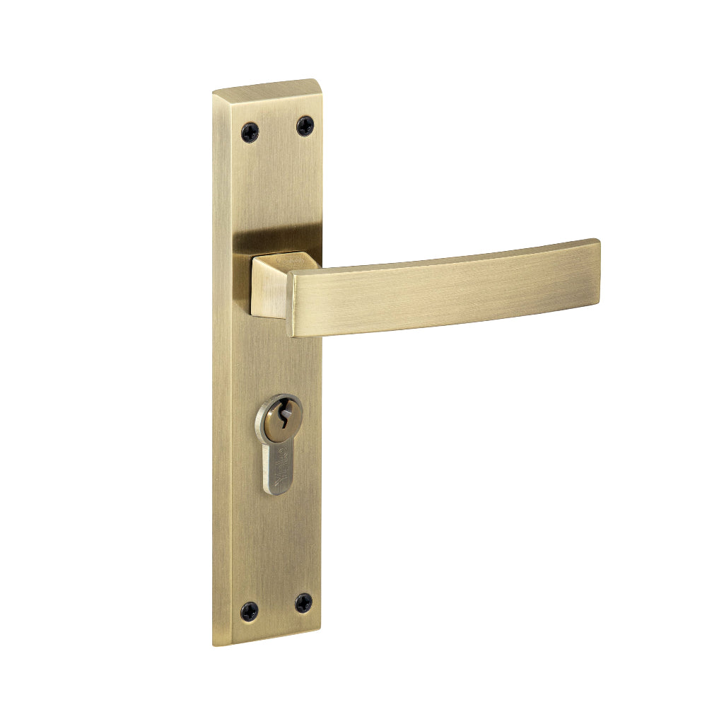 YEMC Mortise door handle and lockset in Antique Brass