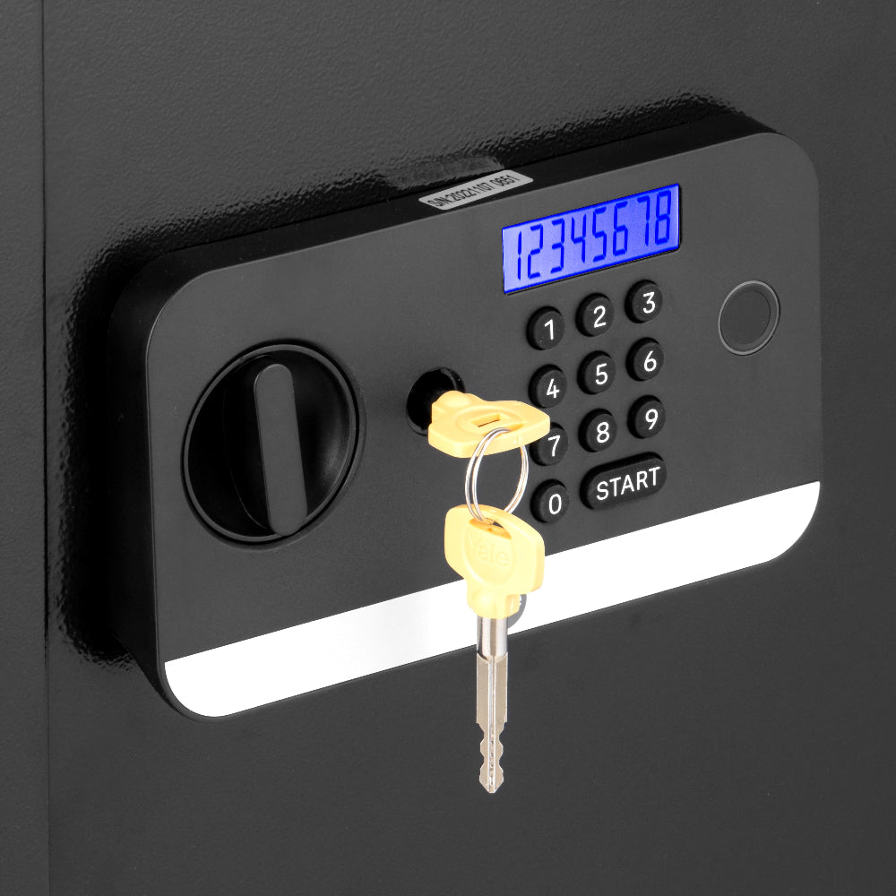Yale Stellar fingerprint safe locker Extra large 59 litres with manual key and PIN access