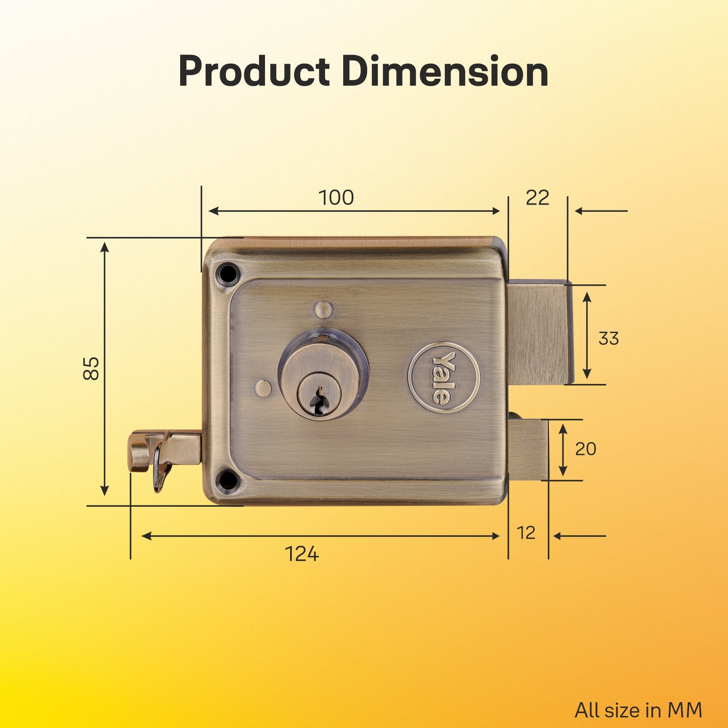 Yale R300 DC AB – Heavy Duty Door Closer in Antique Brass Finish