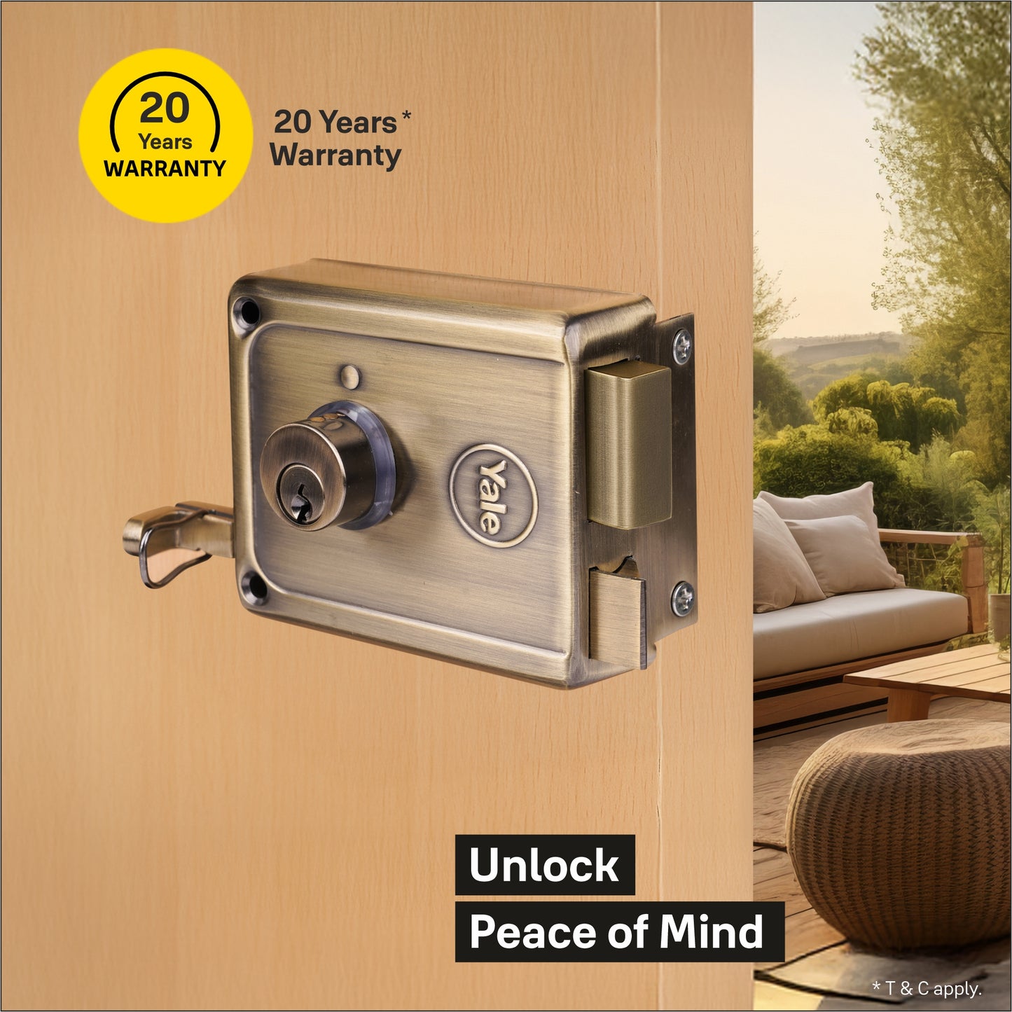 Yale R300 DC AB – Heavy Duty Door Closer in Antique Brass Finish