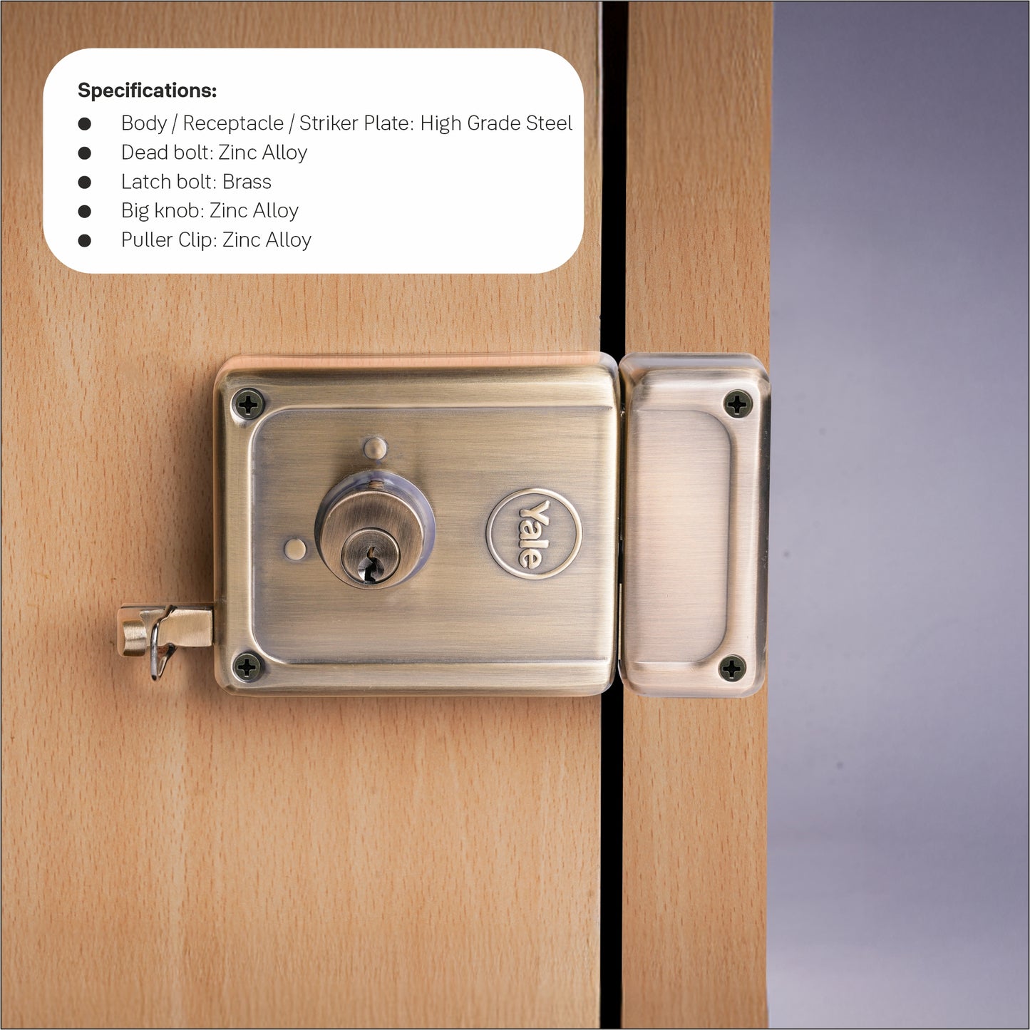 Yale R300 DC AB – Heavy Duty Door Closer in Antique Brass Finish