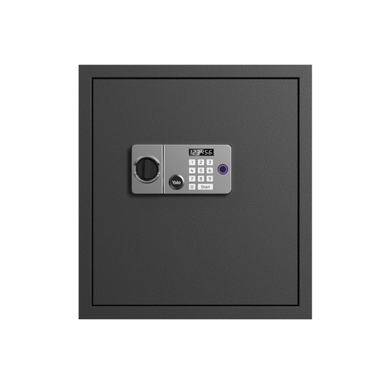 Yale Velar 480 Digital Fire safe locker with fingerprint, PIN, manual key, 30Mins Fire rated, Black