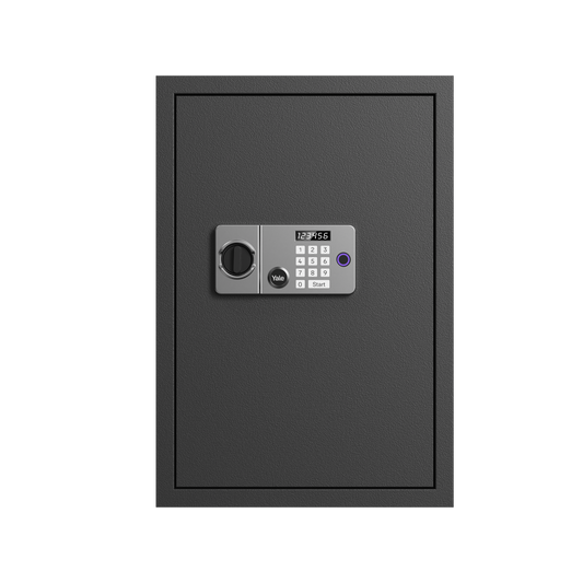 Yale Velar 580 Digital Fire safe locker with fingerprint, PIN, manual key, 30Mins Fire rated, Black