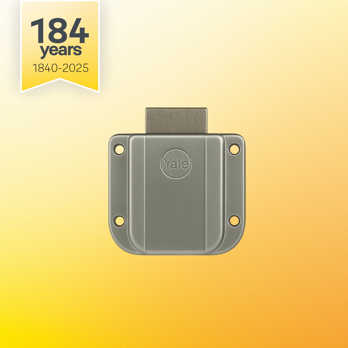 Yale Wardrobe Lock WRD Series 25mm | Stainless-steel Lock with Dimple Key | Reversible Keys | Deadbolt | Installed in Cupboards, Wardrobes & Wooden Furniture |  Rose Gold