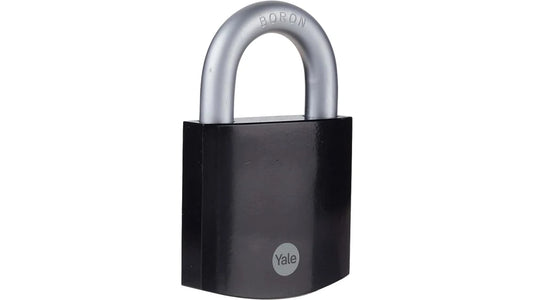 Y90SB/45/129/1 Yale 45mm Black Padlock with long shackle -3nos. regular keys (Brass Finish)