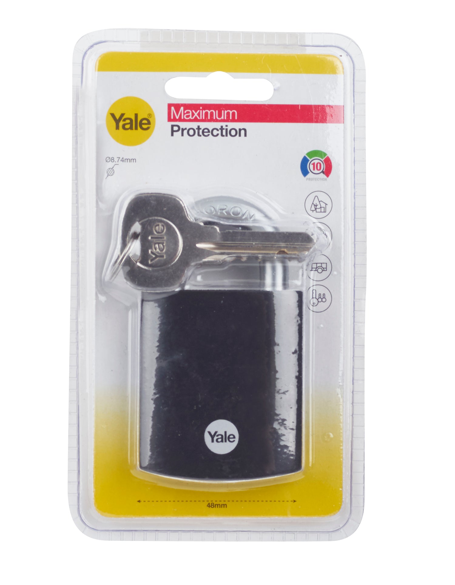 Yale High protection padlock with boron steel shackle