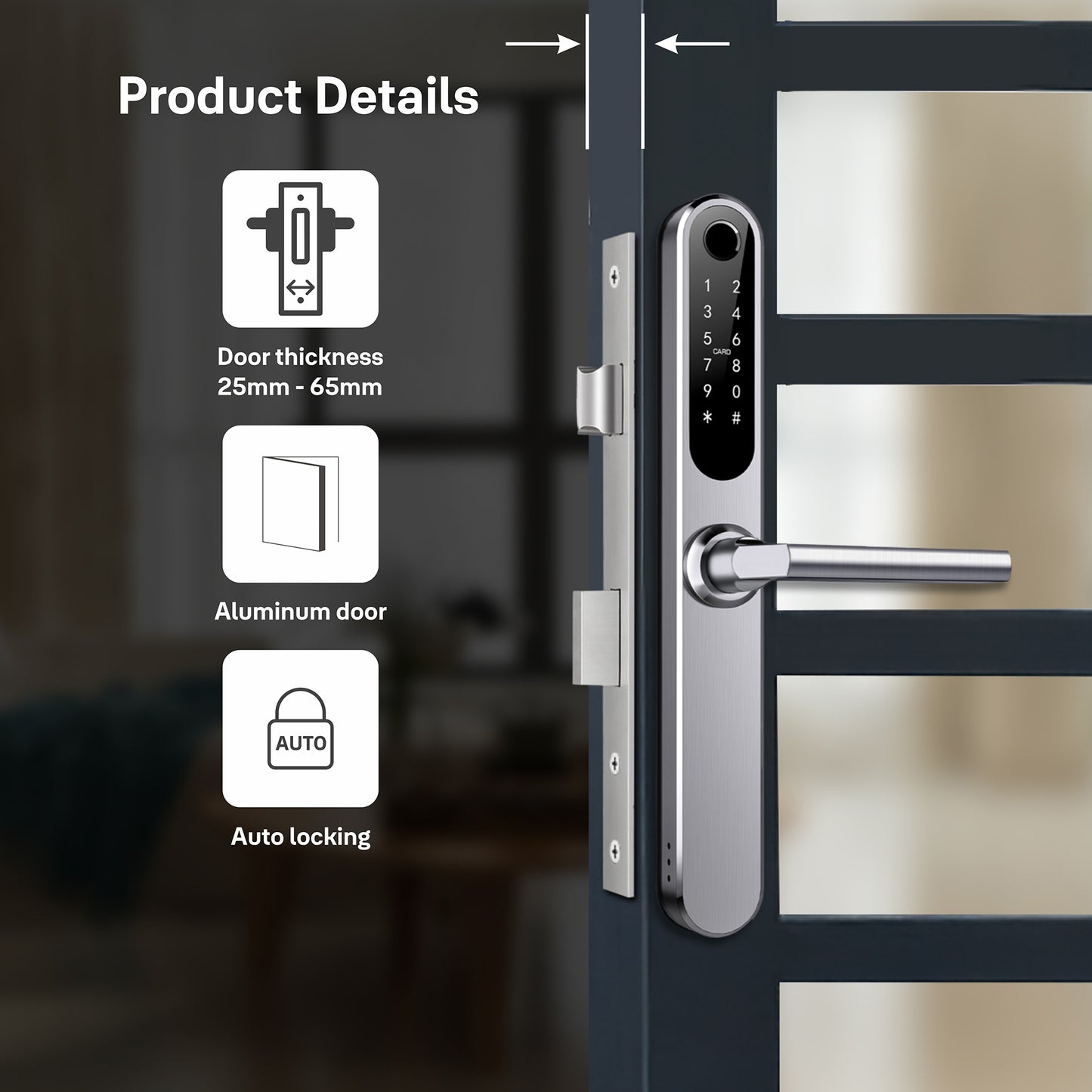 Yale YDAL-OD-SL Aluminium Profile Doors & Windows Lock Suitable for Opening Door (Silver)
