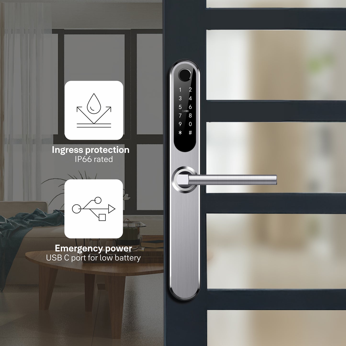 Yale YDAL-OD-SL Aluminium Profile Doors & Windows Lock Suitable for Opening Door (Silver)