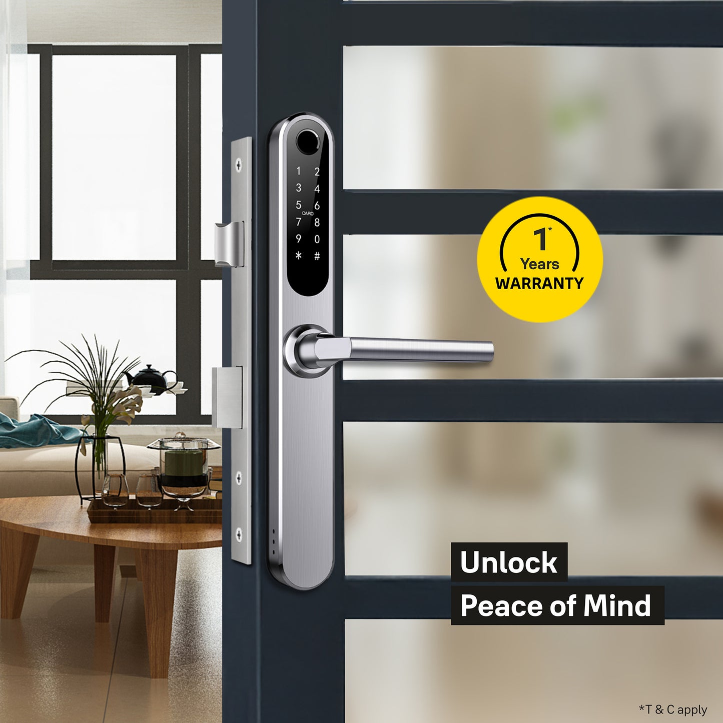 Yale YDAL-OD-SL Aluminium Profile Doors & Windows Lock Suitable for Opening Door (Silver)