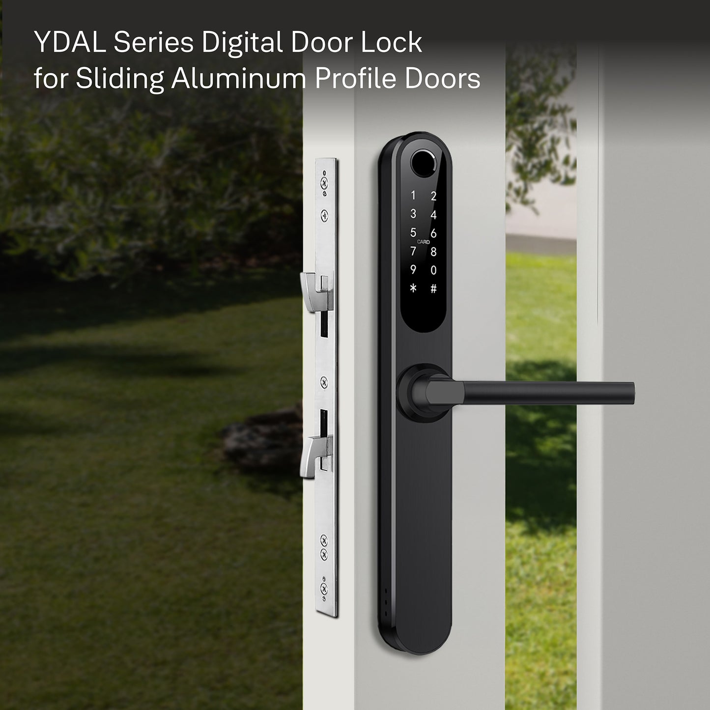 Yale YDAL-SD-BL Aluminium Profile Doors & Windows Lock Suitable for Sliding Door (Black)