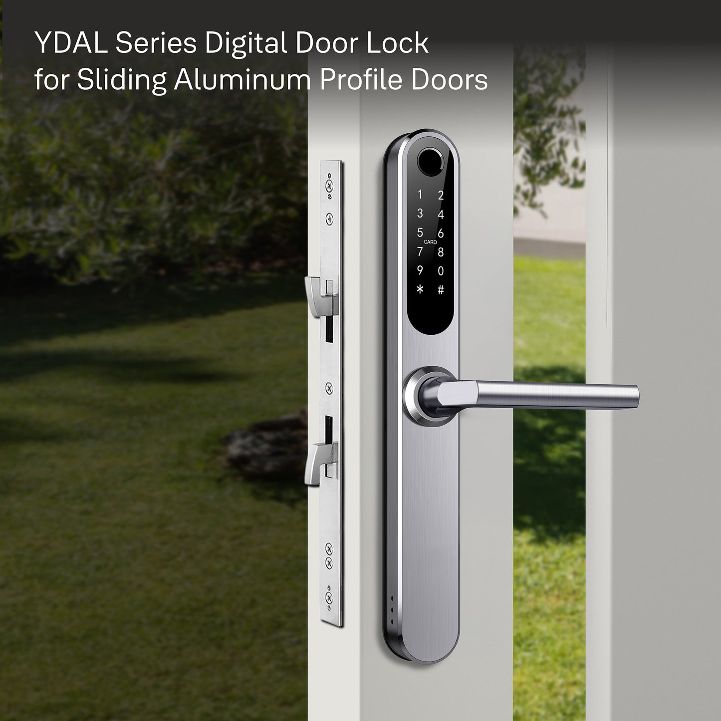 Yale YDAL-SD-SL Aluminium Profile Doors & Windows Lock Suitable for Sliding Door (Silver)