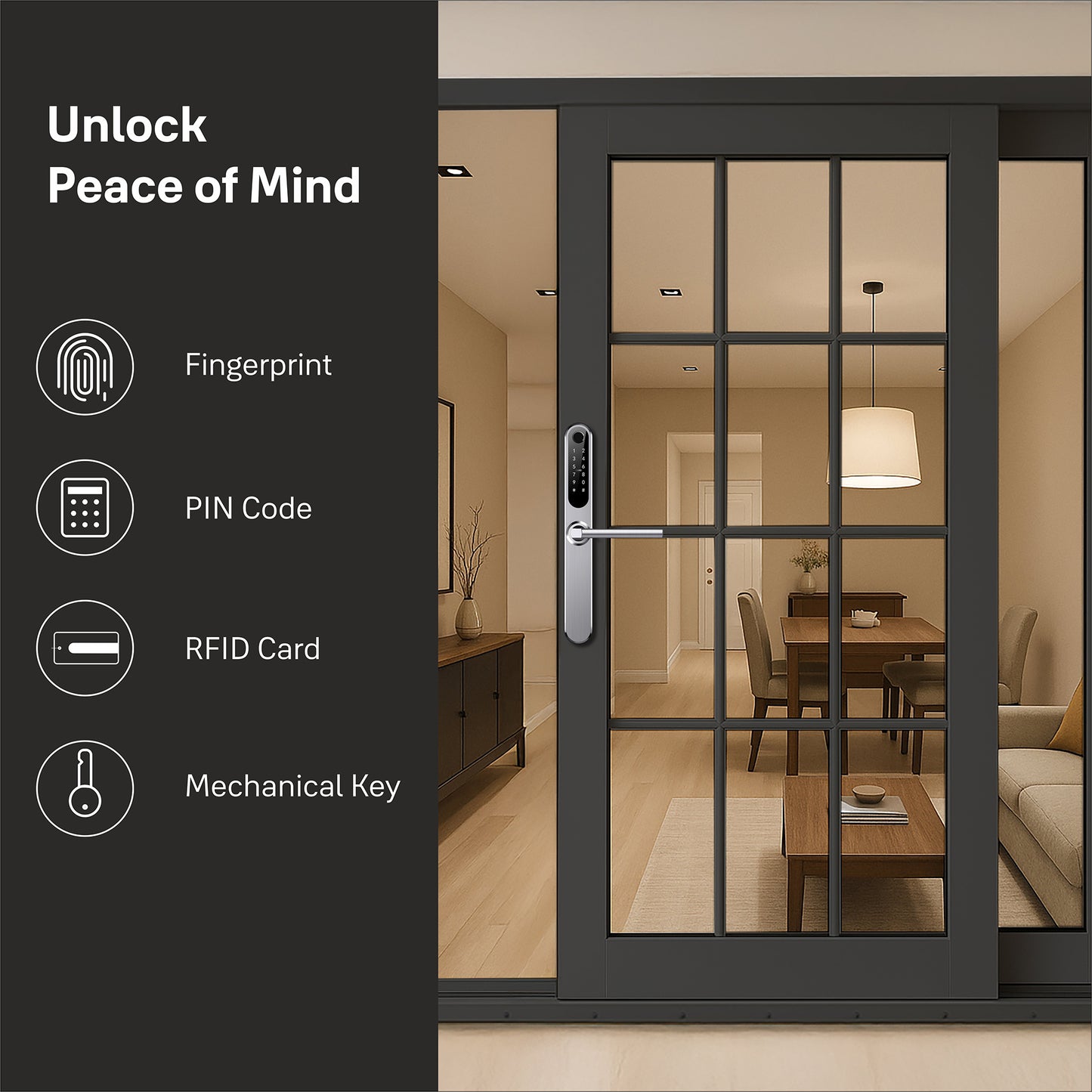 Yale YDAL-SD-SL Aluminium Profile Doors & Windows Lock Suitable for Sliding Door (Silver)