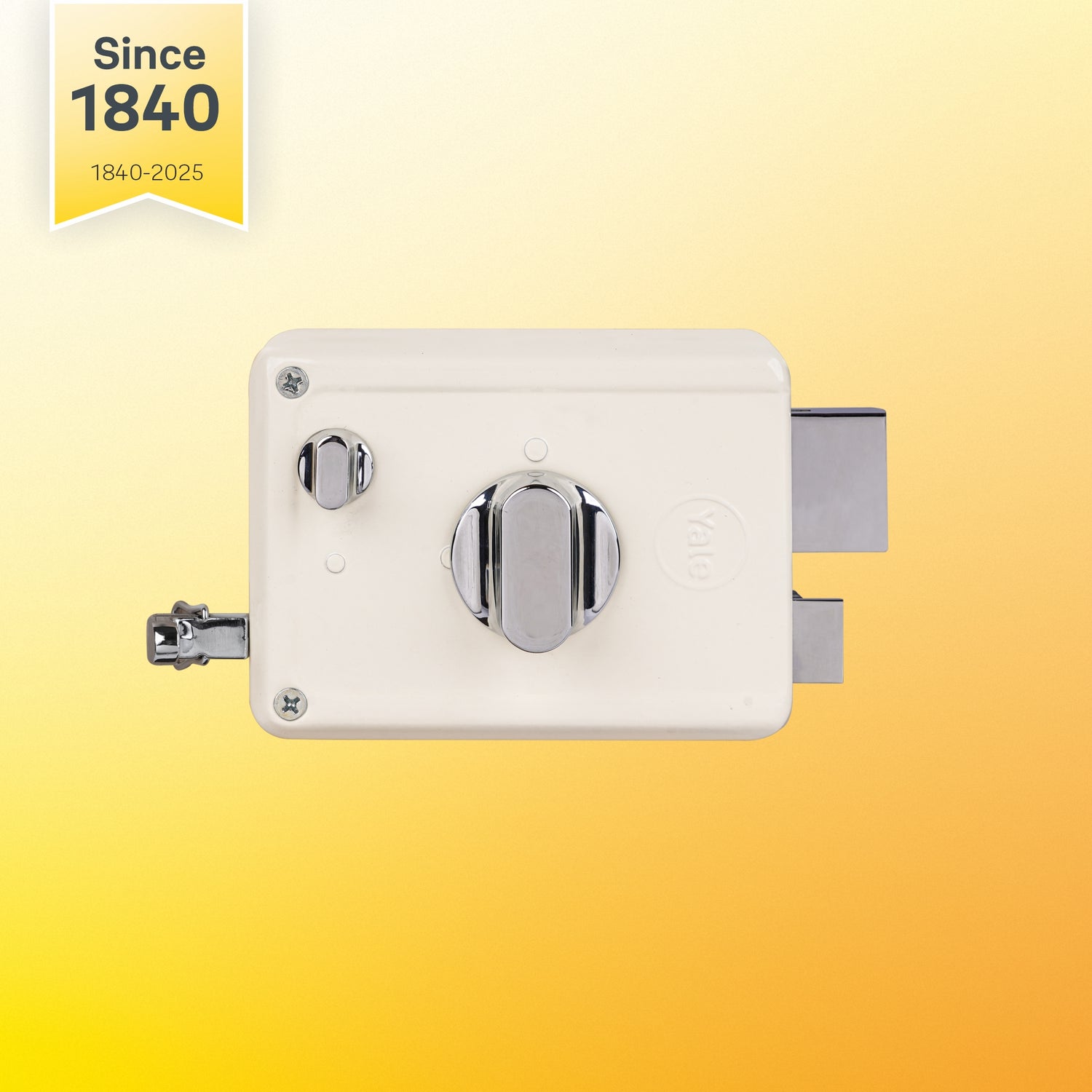 Yale Essential Night Latch RIM lock ivory color
