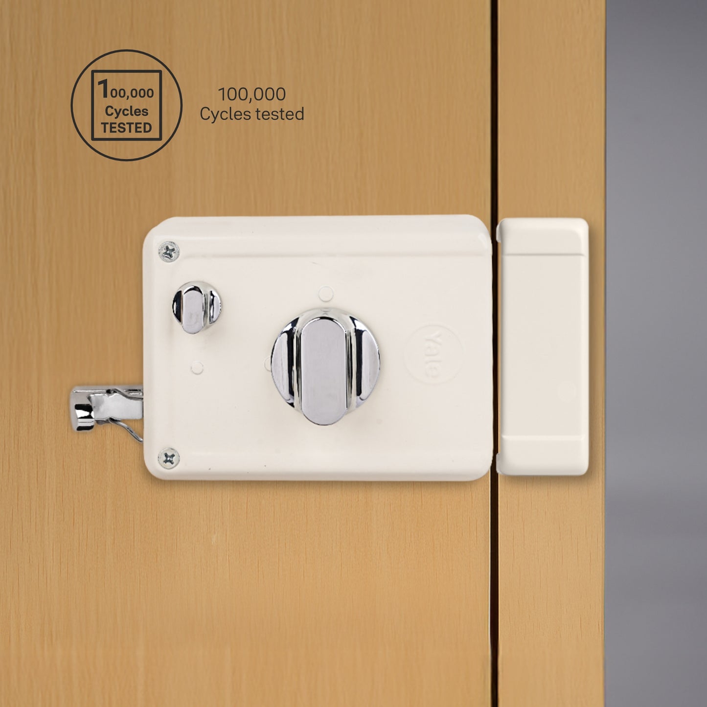 Yale Essential Night Latch RIM lock ivory color