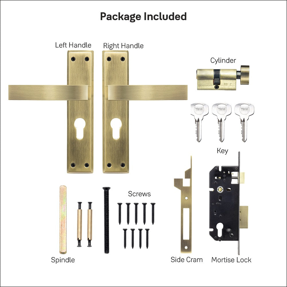 YECM Mortise Combo Door Handle and Lock Set