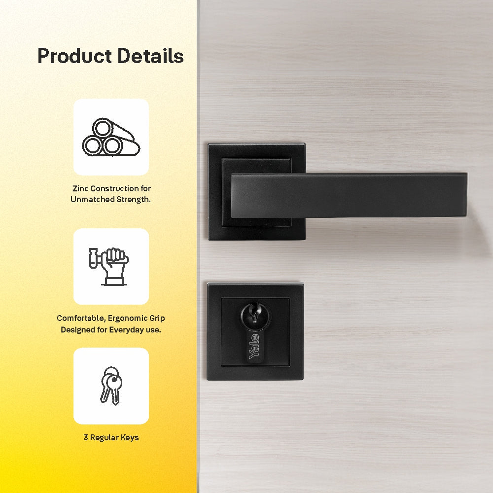 Yale YECM mortise comboset with lock and handle