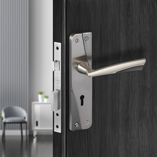 YECM-432-6L-SS Key-in-Lever Handle set with key-in lever double strike lockbody Satin Steel