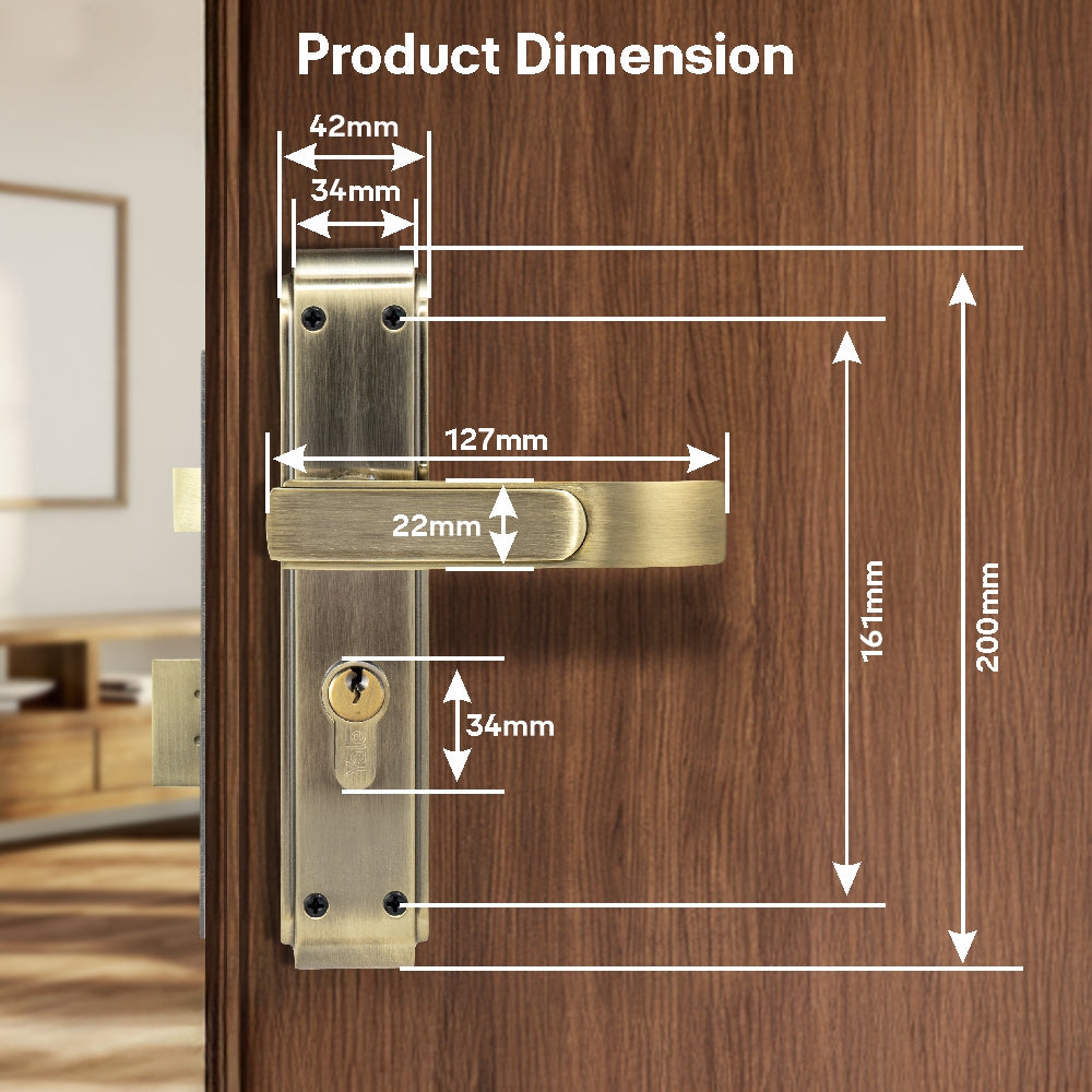 Yale YECM Mortise combo lockset with handle
