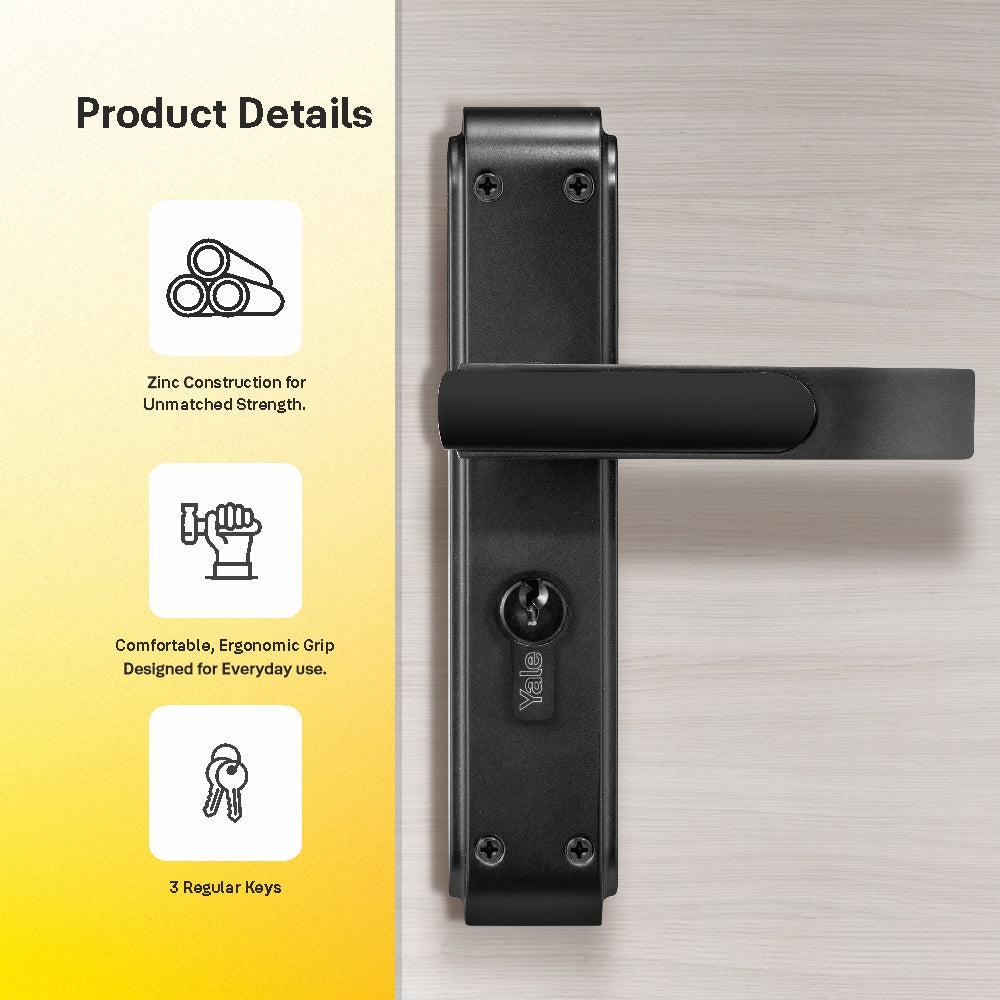 Yale YECM mortise comboset with lock and handle
