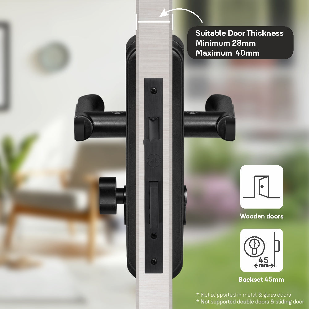 Yale YECM mortise comboset with lock and handle