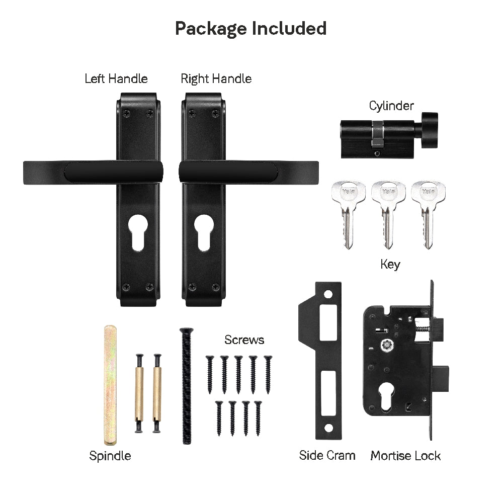 Yale YECM mortise comboset with lock and handle